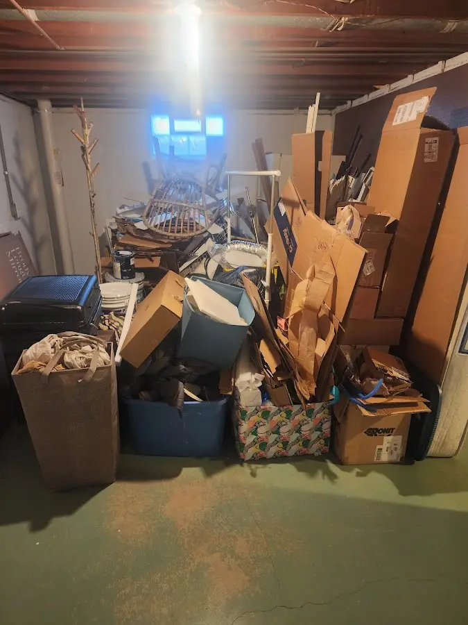 Roll-off dumpster container at job site for 20 Yard Dumpster Rental in Bloomfield